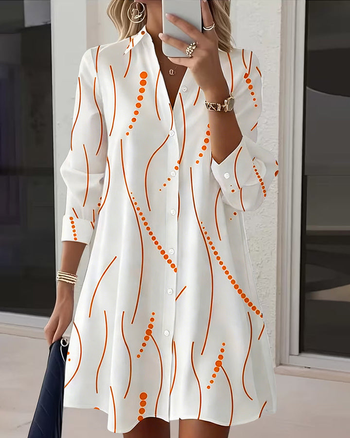 Robe Revers Ondulé Chemise
