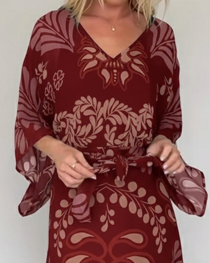 Robe Bohème En V Ample