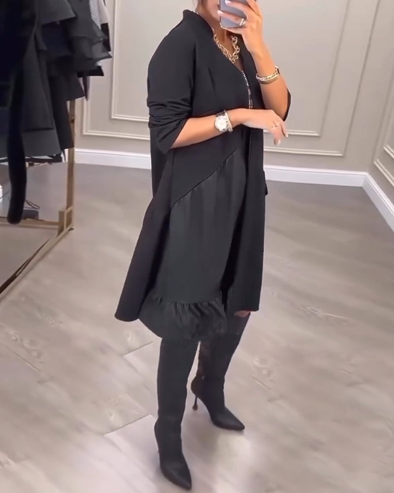Robe à l'esprit artistique et col V
