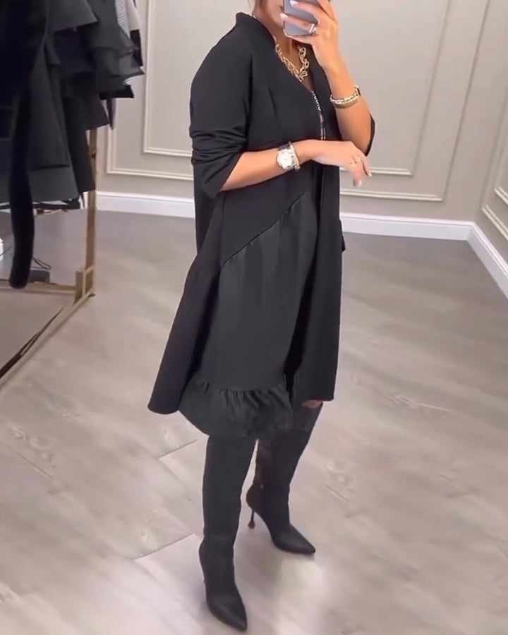 Robe à l'esprit artistique et col V