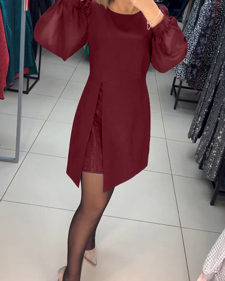 Robe élégante de couleur unie