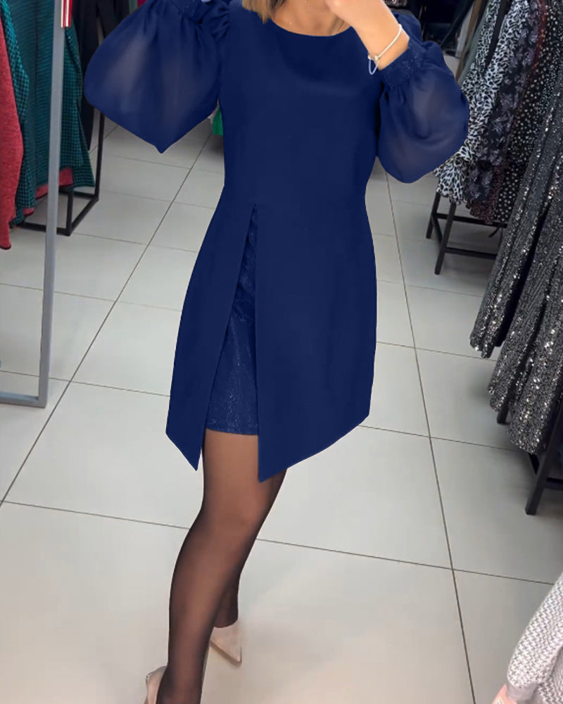 Robe élégante de couleur unie