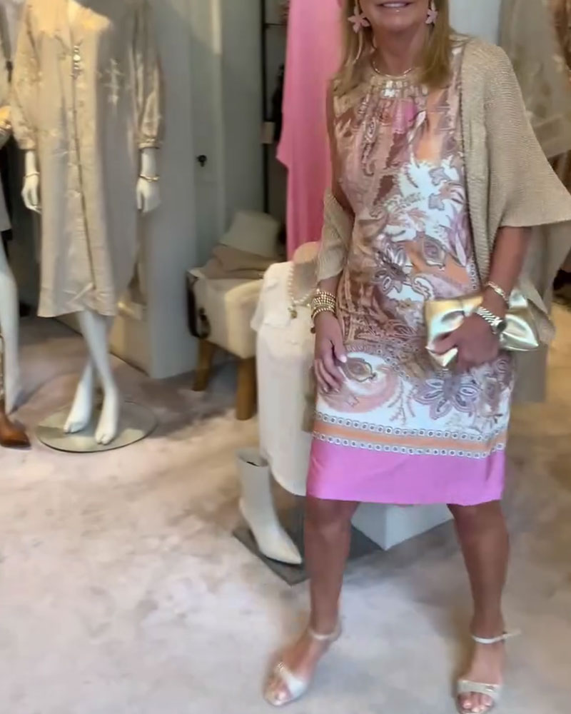 Robe Rose Sans Manches