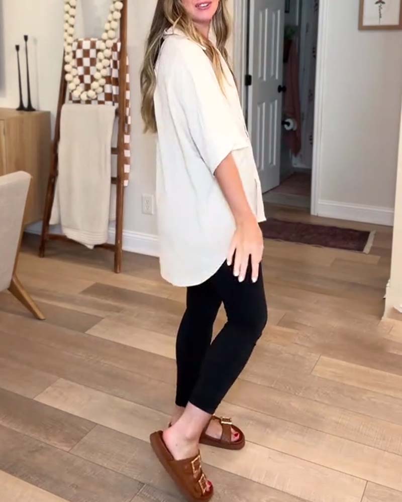 Chemise Uni Bouton-Down Col