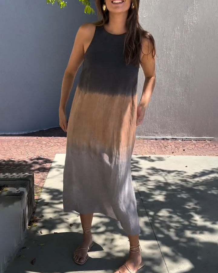 Robe sans manches et dégradé
