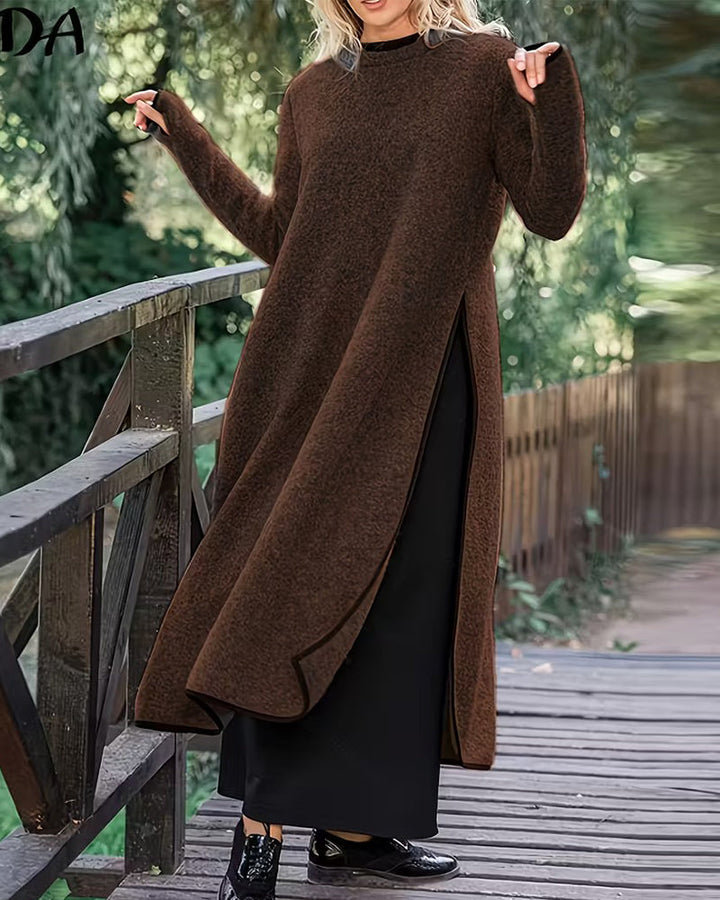 Robe Décontracté Chaud Fente Latérale Longue