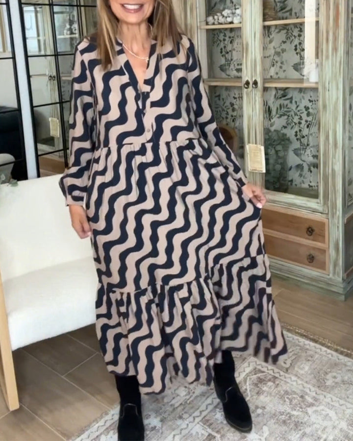 Robe longue et ample imprimée