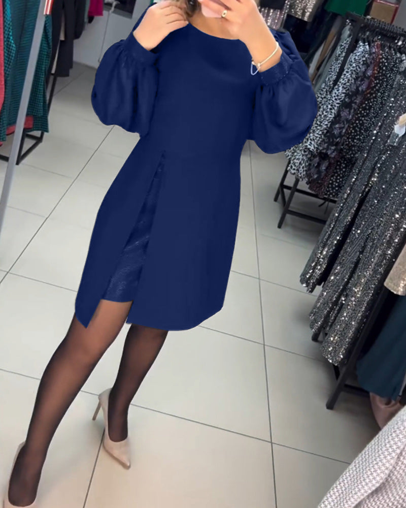 Robe élégante de couleur unie