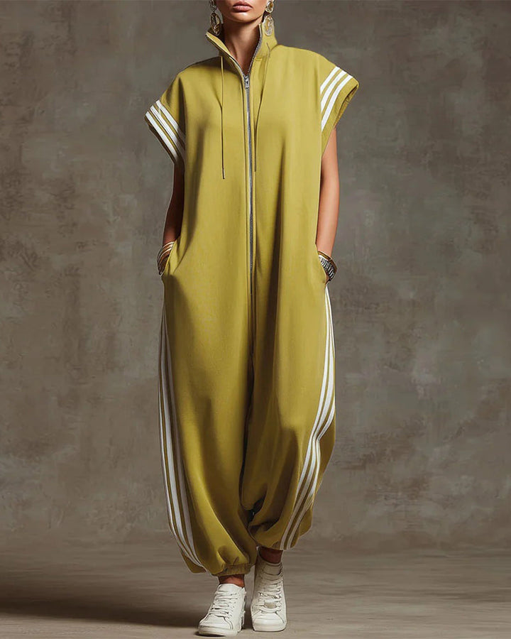 Combinaison Hip Hop À Capuche Rayée