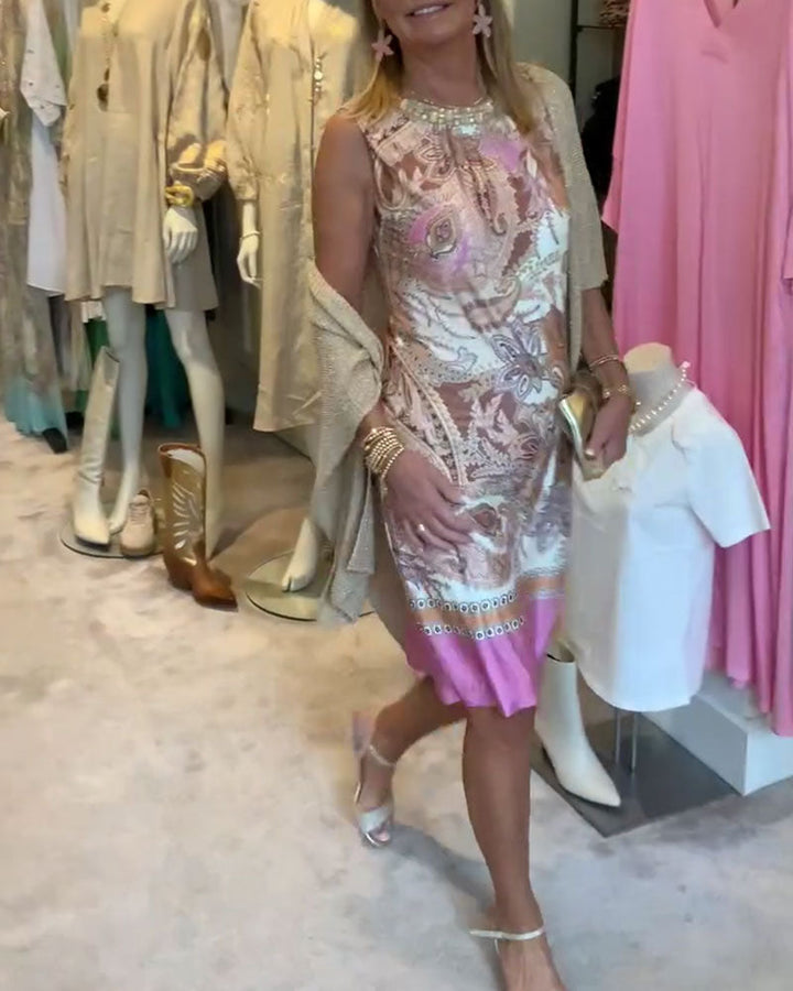 Robe Rose Sans Manches