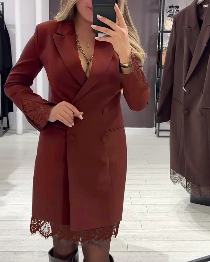 Robe À Col V Et Inserts Pour Le Travail