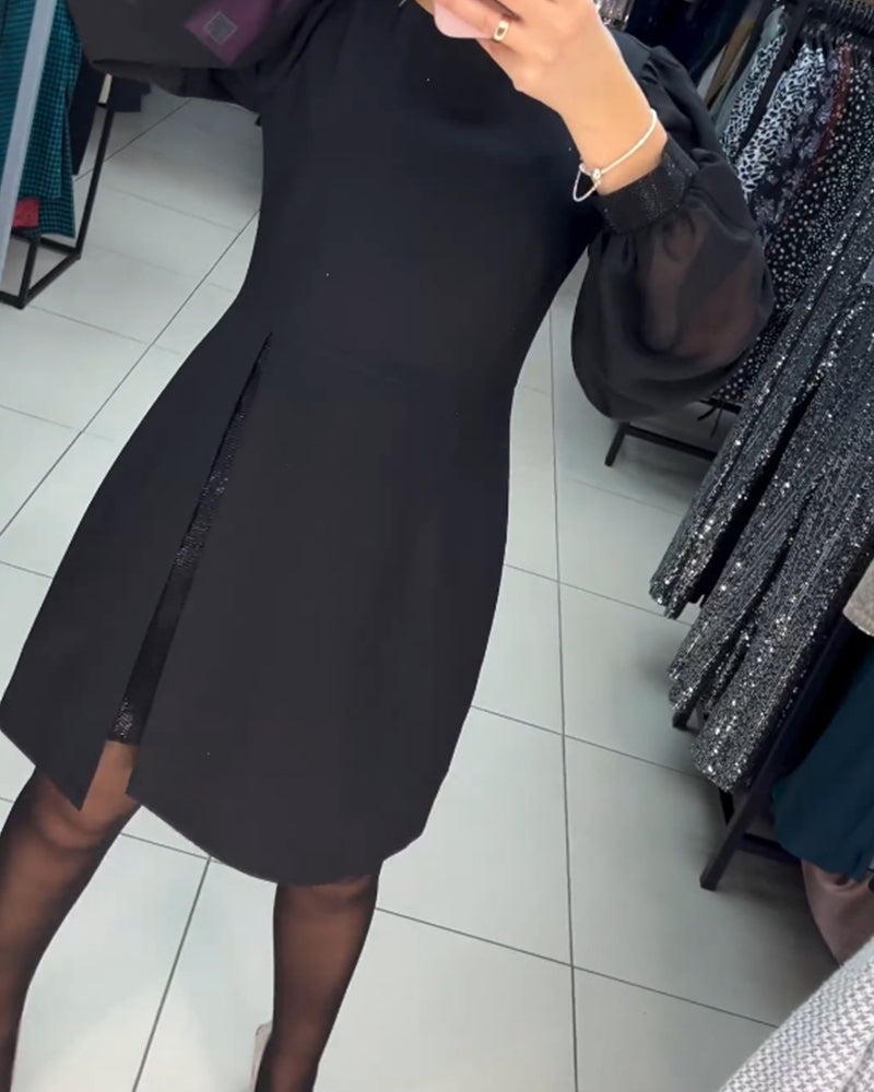 Robe élégante de couleur unie