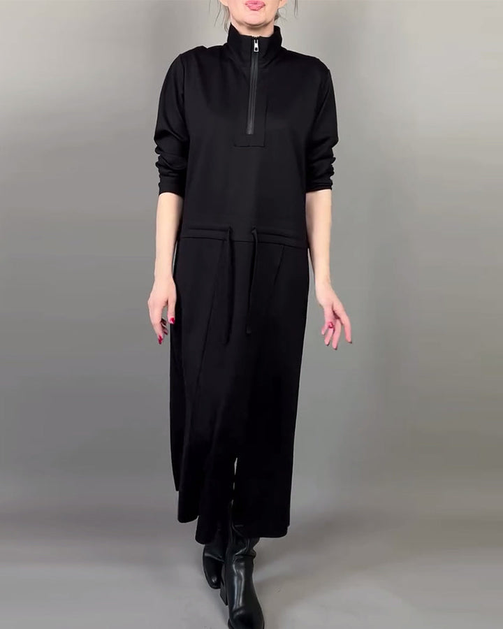 Robe Avec Col À Zip Et Allure Moderne