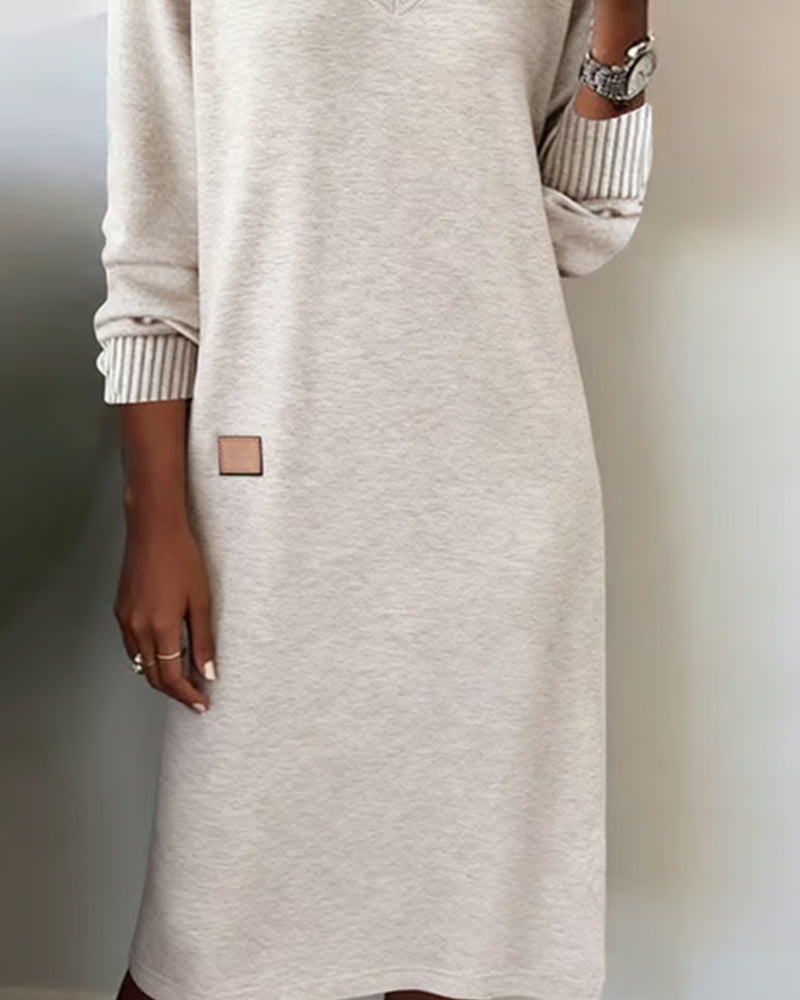 Robe Pull Col En V Élégante