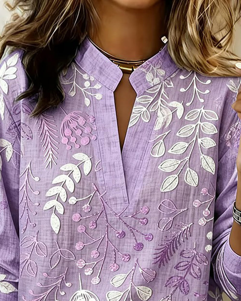 Blouse Industrie Lourde Col Monté Brodé