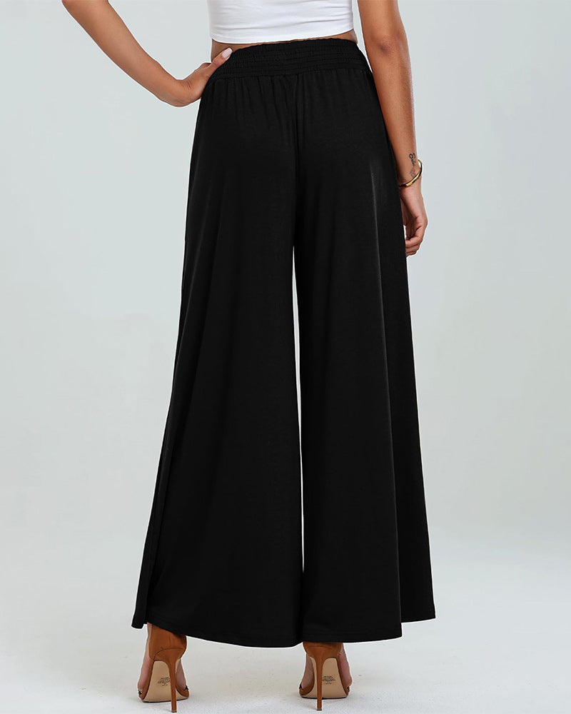 Pantalon Poche Taille Élastique Bootcut