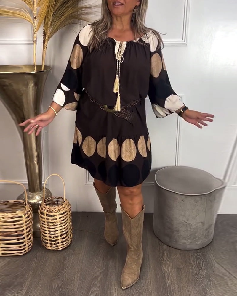 Robe À Nœud À Gland À Pois