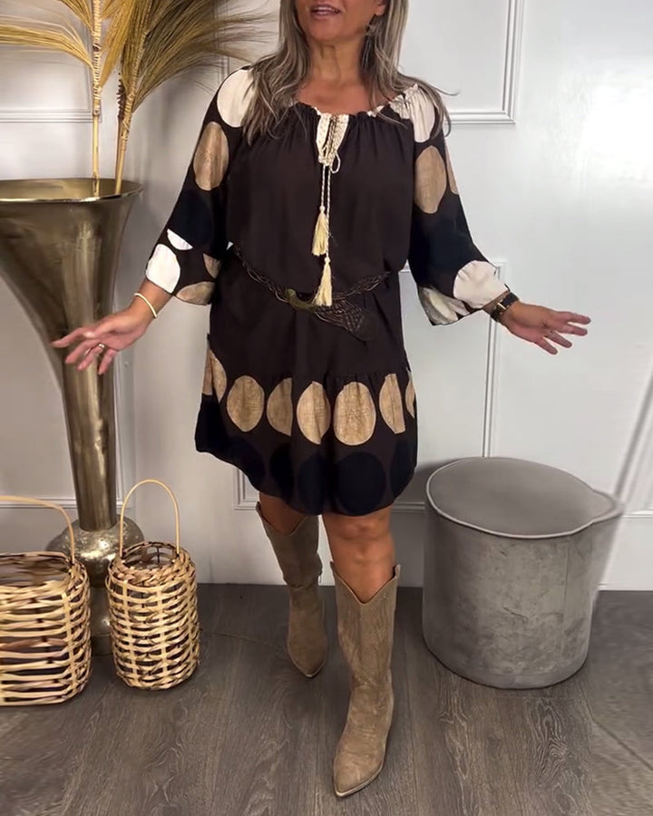 Robe À Nœud À Gland À Pois