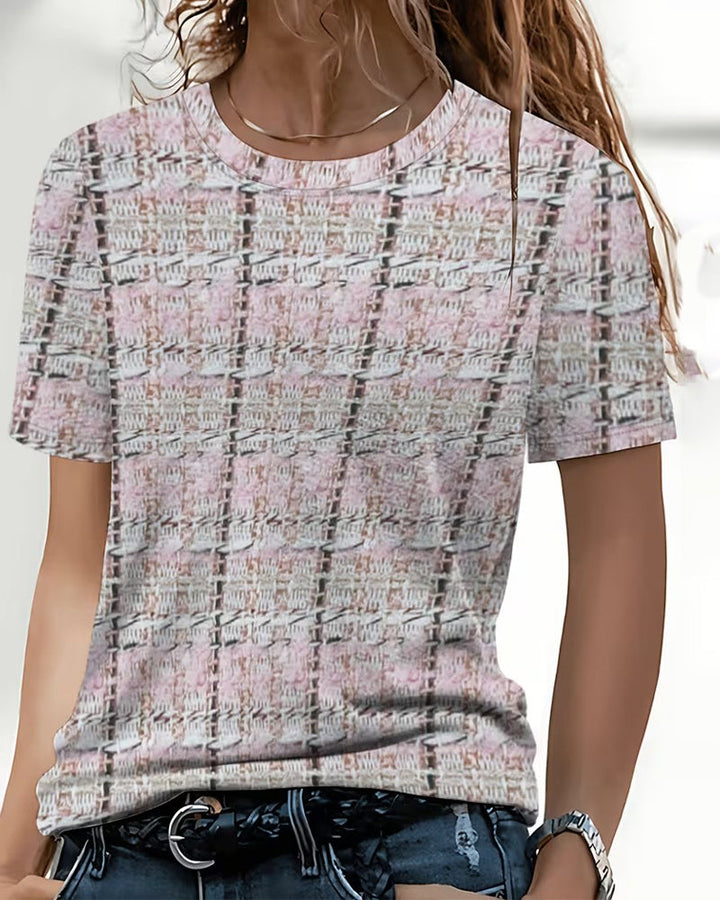 T-shirt Manche Courte Imprimé Décontracté