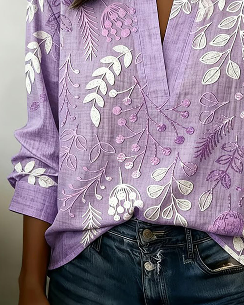 Blouse Industrie Lourde Col Monté Brodé