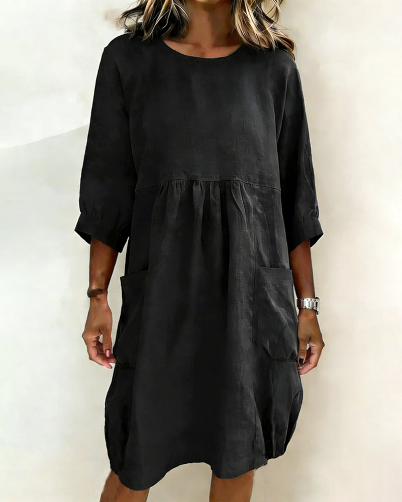 Robe Trois-Quarts Manche Large