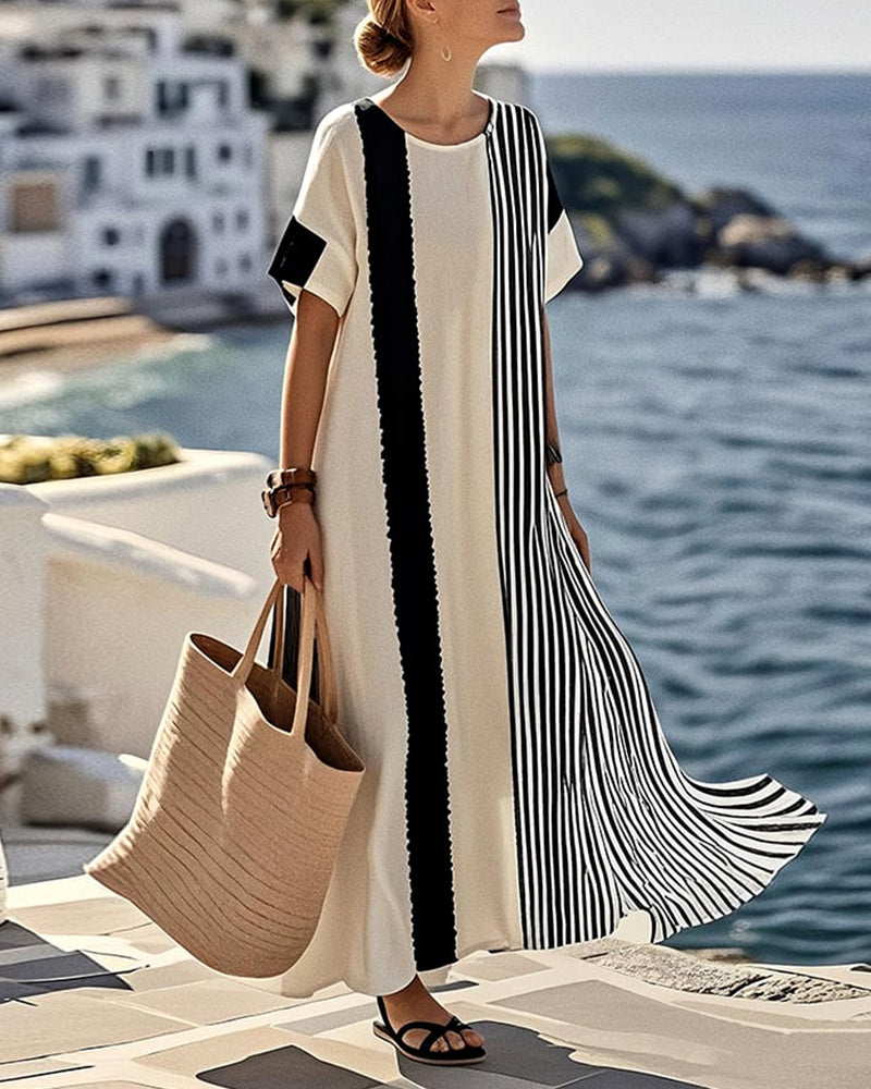 Robe Rayure Imprimé