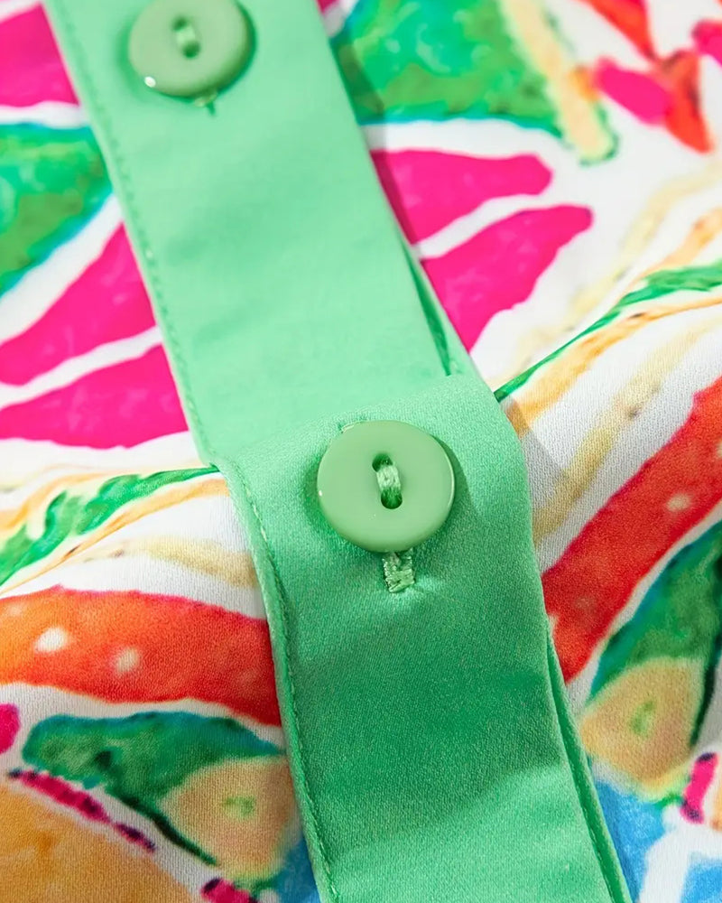 Robe Avec Col Chemise à Imprimé Coloré