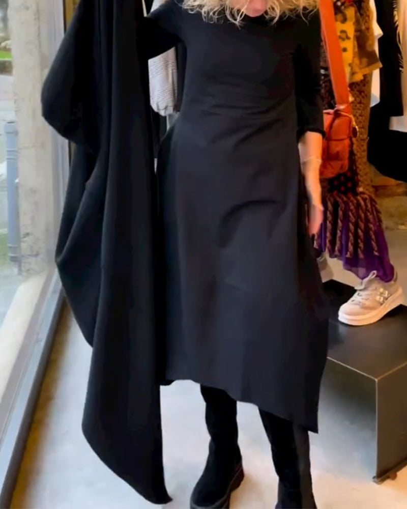 Robe élégante de couleur unie