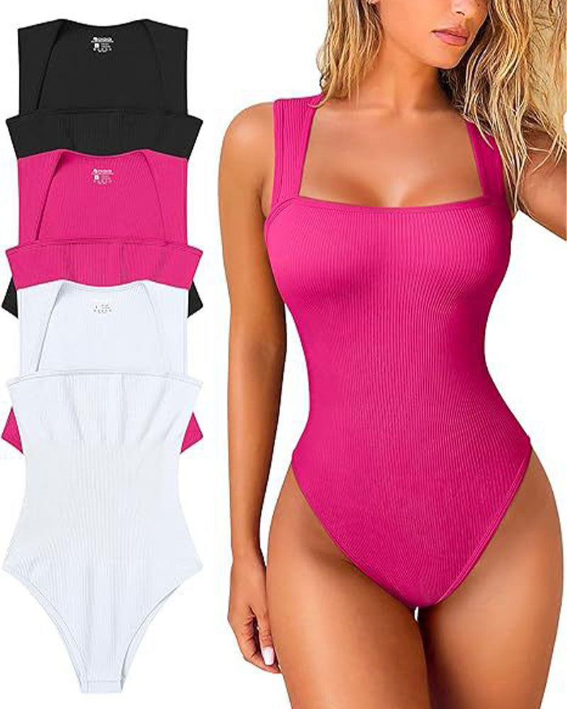 Body débardeur sans manches de couleur unie